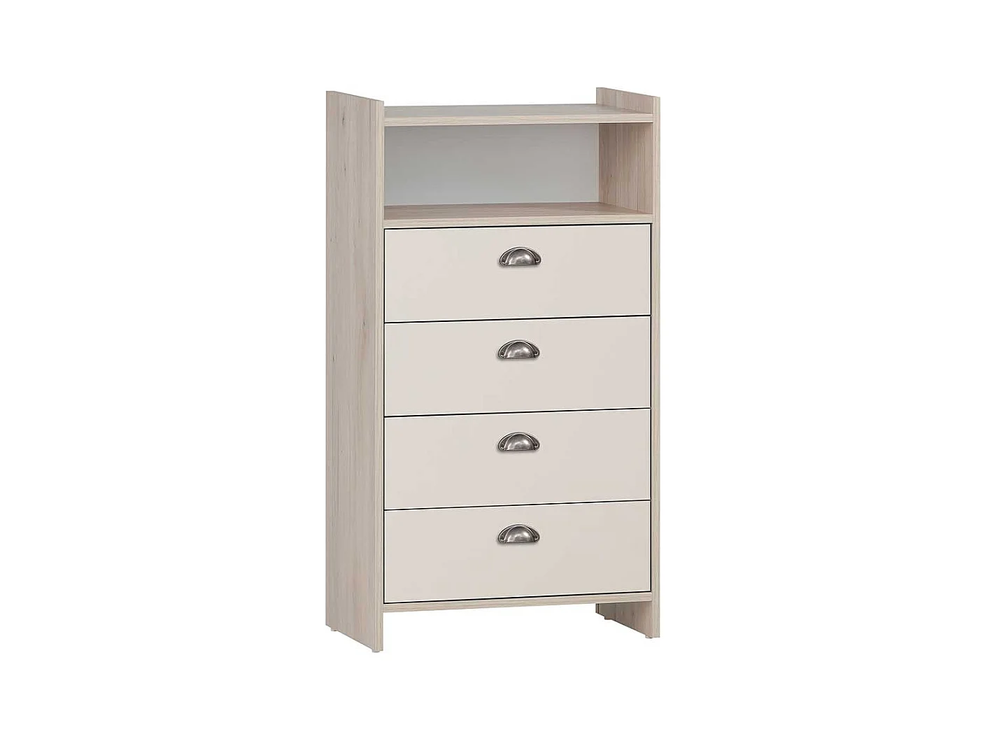 Bad Highboard im Skandi Design vier Schubladen