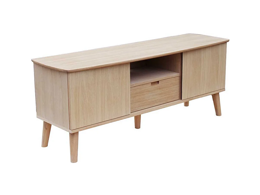 Retro Lowboard aus Eiche Massivholz 60 cm hoch