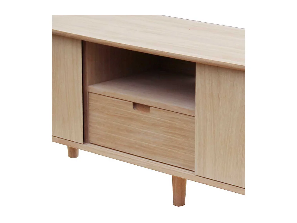 Retro Lowboard aus Eiche Massivholz 60 cm hoch