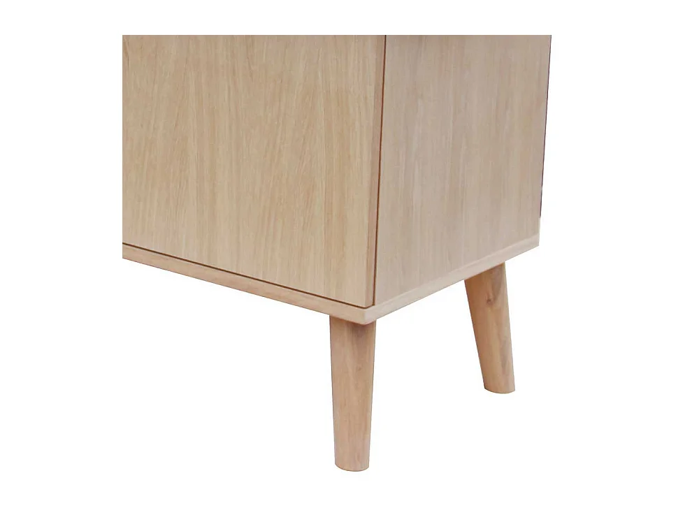 Retro Lowboard aus Eiche Massivholz 60 cm hoch