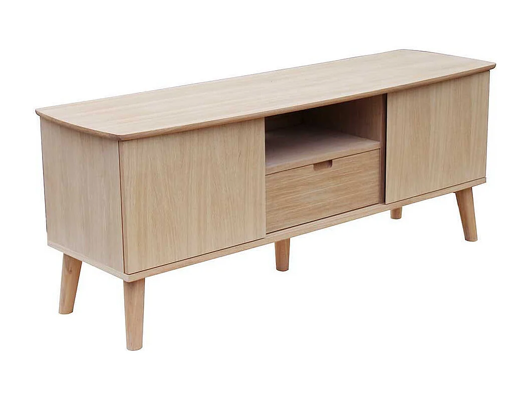 Retro Lowboard aus Eiche Massivholz 60 cm hoch