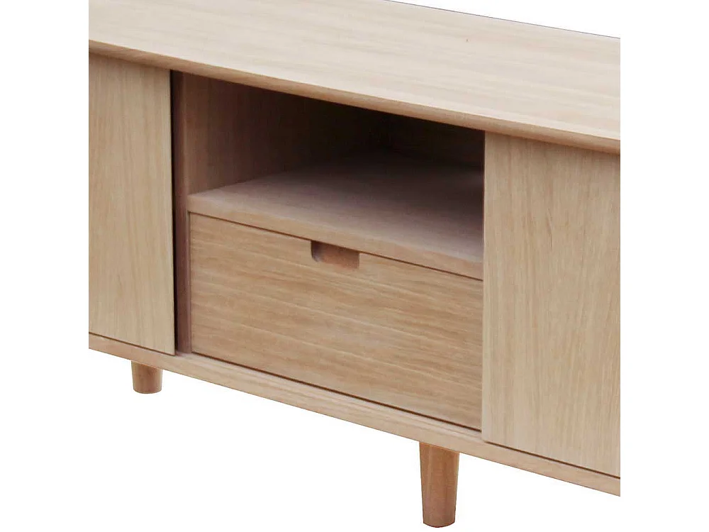 Retro Lowboard aus Eiche Massivholz 60 cm hoch