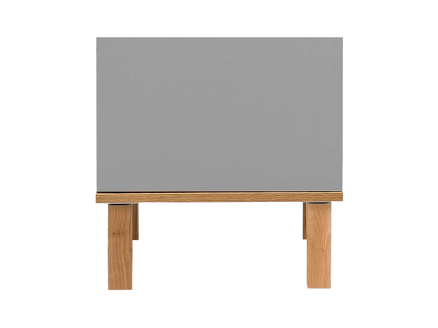 Bad Highboard in Platingrau und Eichefarben 1 Tür 1 Schublade