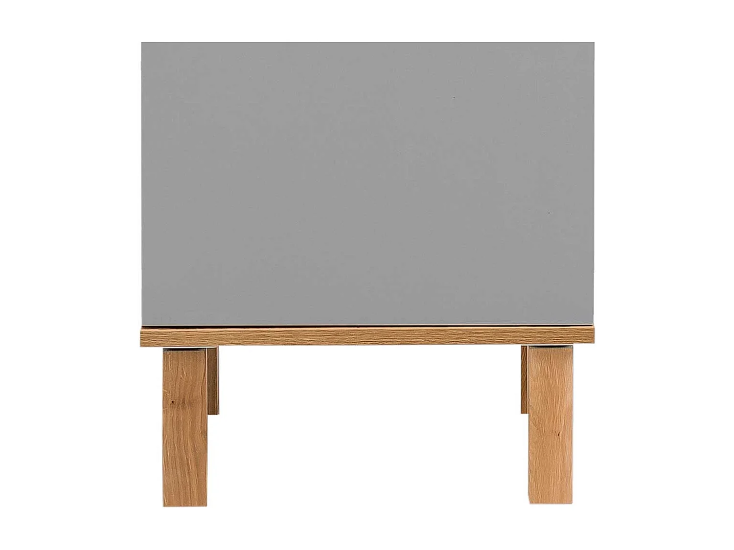 Bad Highboard in Platingrau und Eichefarben 1 Tür 1 Schublade