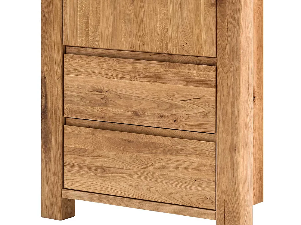 Wohnzimmer Highboard aus Eiche Massivholz 155 cm hoch