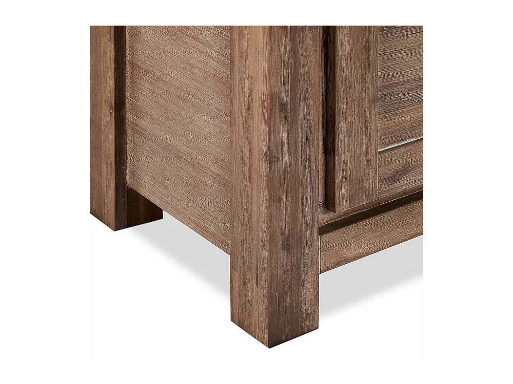 Rustikales Highboard aus Akazie teilmassiv dunkel lackiert