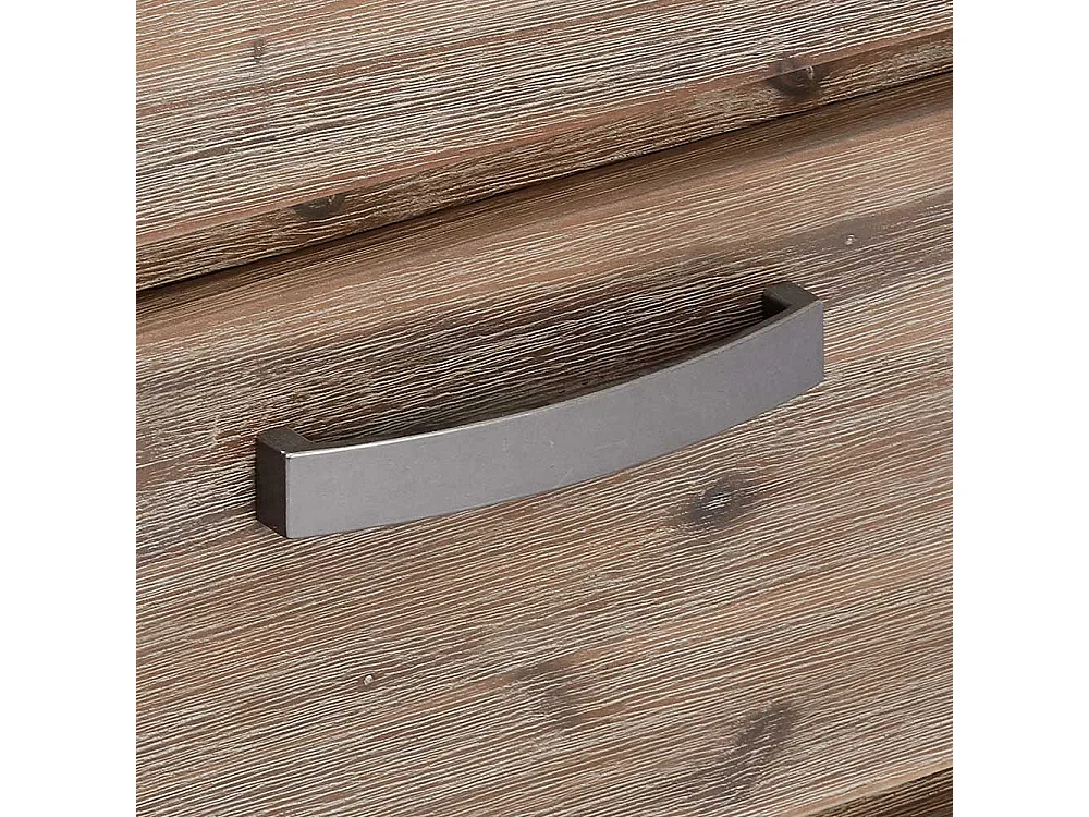 Rustikales Highboard aus Akazie teilmassiv dunkel lackiert