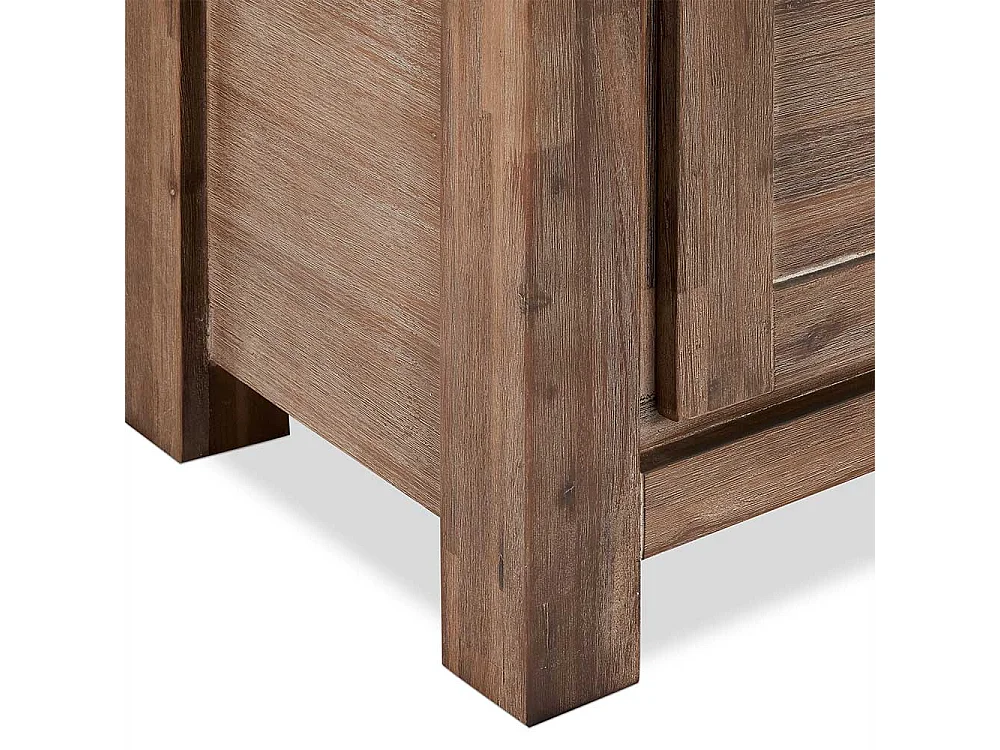 Rustikales Highboard aus Akazie teilmassiv dunkel lackiert