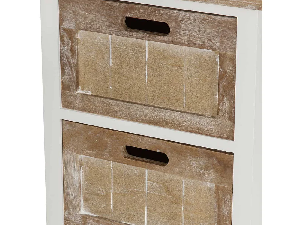 Hochkommode in Braun Wei� Shabby Chic