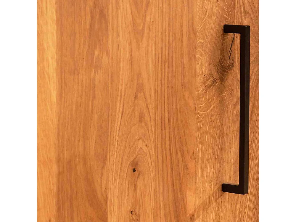 Wohnzimmer Highboard aus Wildeiche Massivholz Skandi Design