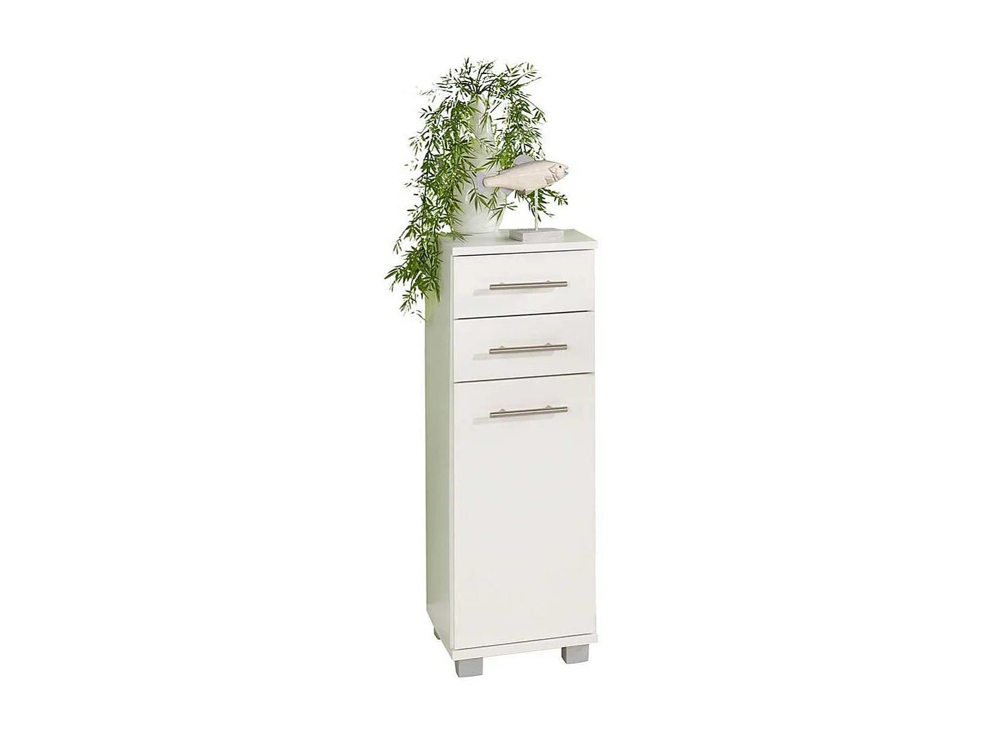 Weißer Seitenschrank für Bad modern