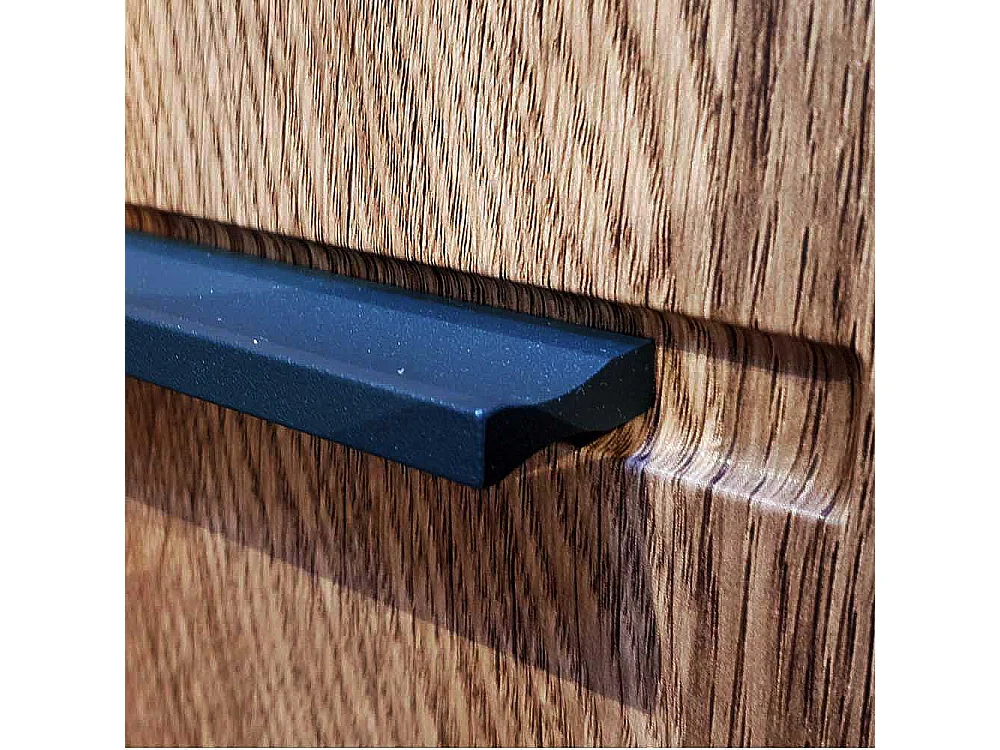 Wohnzimmer Highboard in Eiche dunkel Optik 110 cm breit