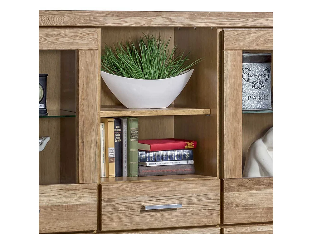 Wohnzimmer Anrichte aus Wildeiche teilmassiv 140 cm hoch