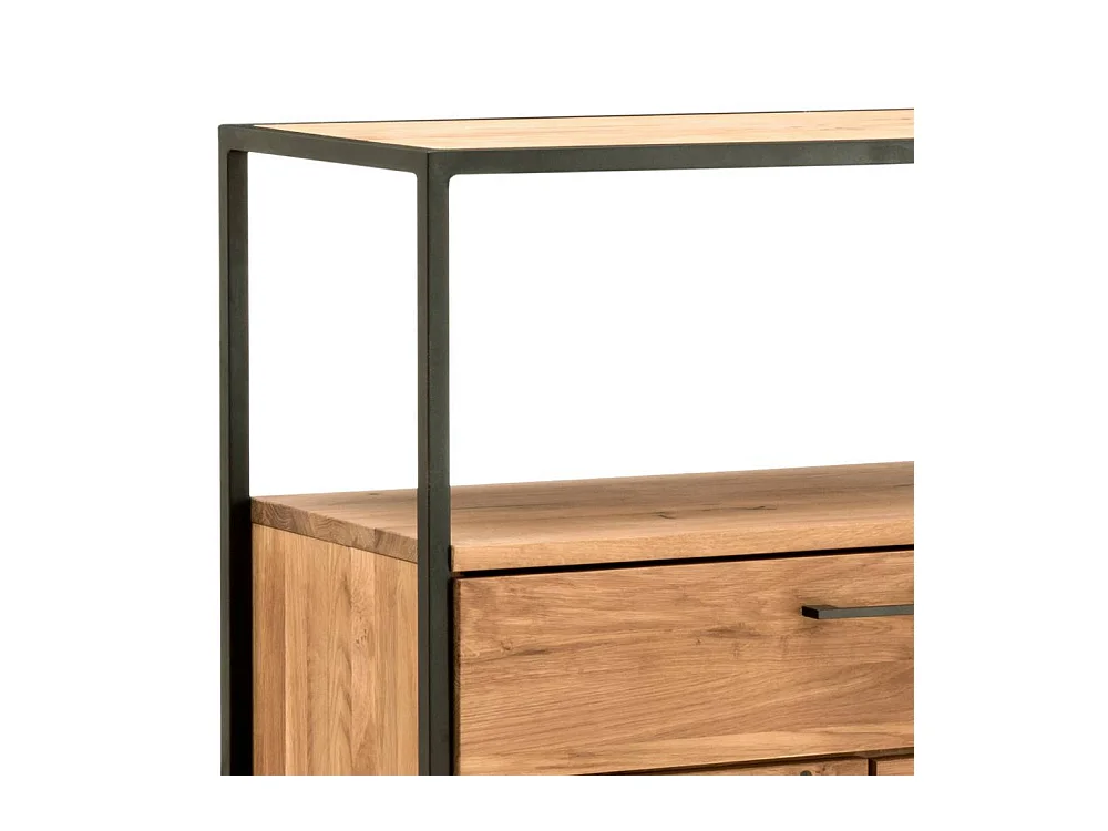 Hochkommode Vertiko Schrank mit Drehtüren und einer Schublade