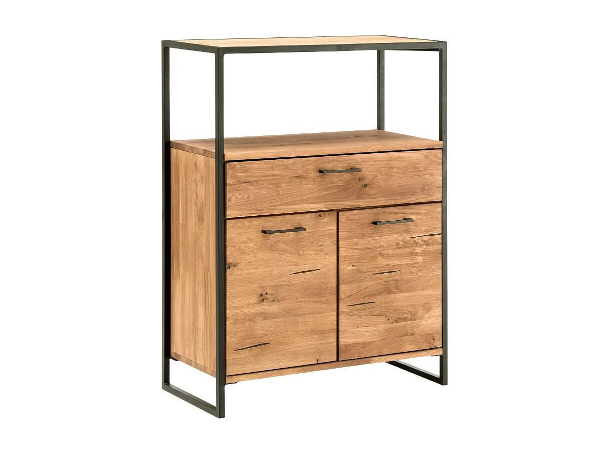 Hochkommode Vertiko Schrank mit Drehtüren und einer Schublade