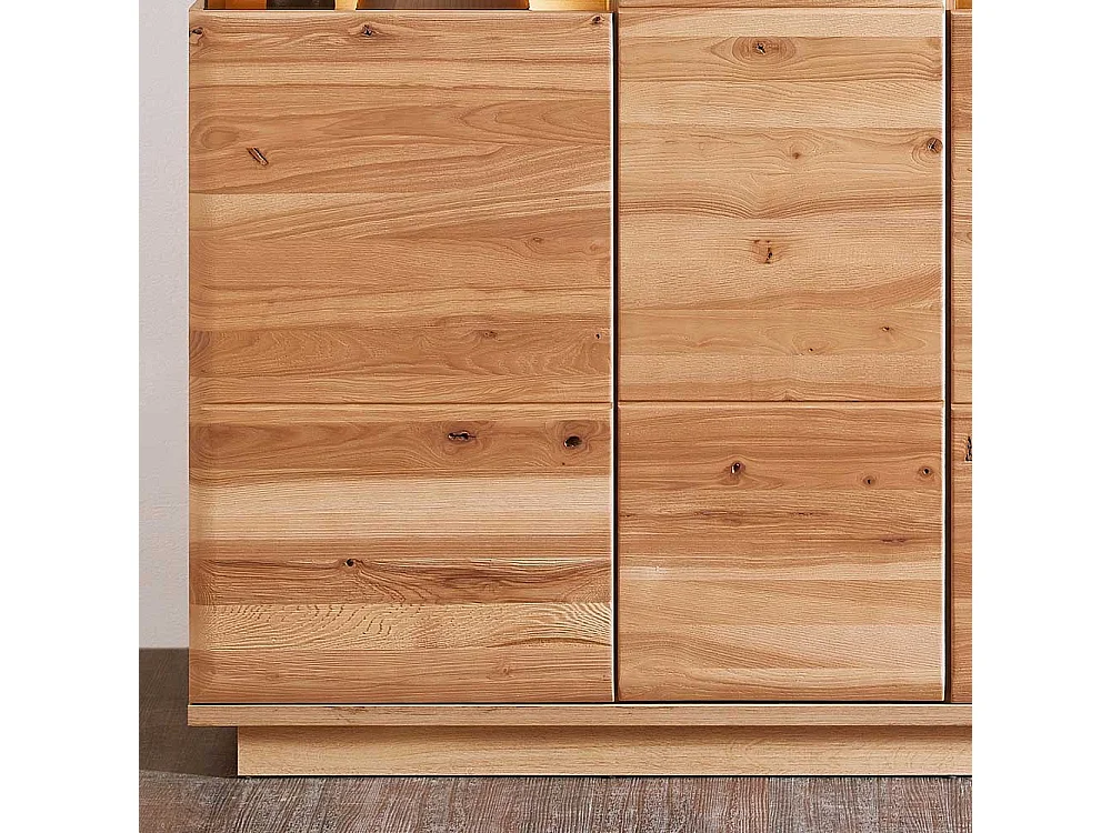 Esszimmer Highboard teilmassiv in Eschefarben Wildeichefarben