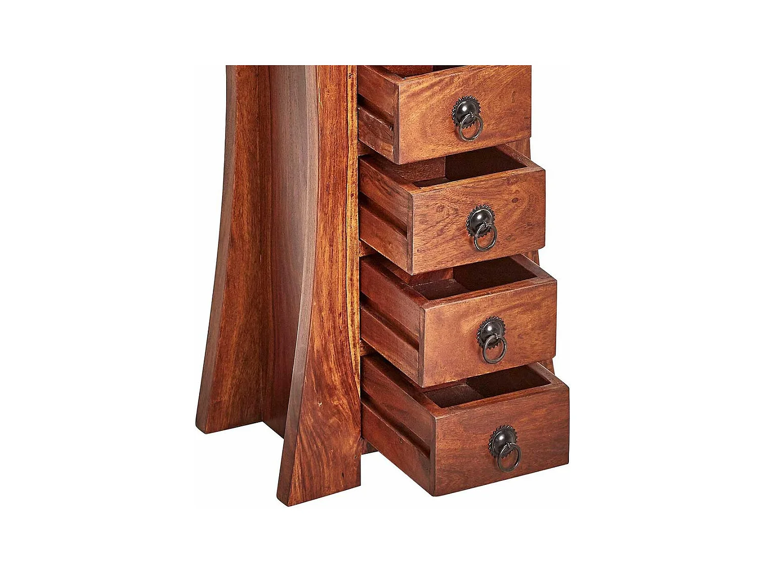 Design Schubladenkommode aus Akazie Massivholz 35 cm breit