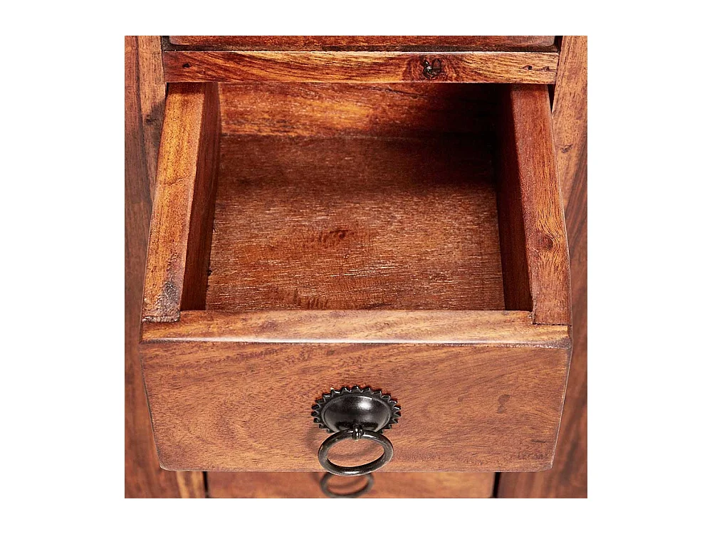 Design Schubladenkommode aus Akazie Massivholz 35 cm breit