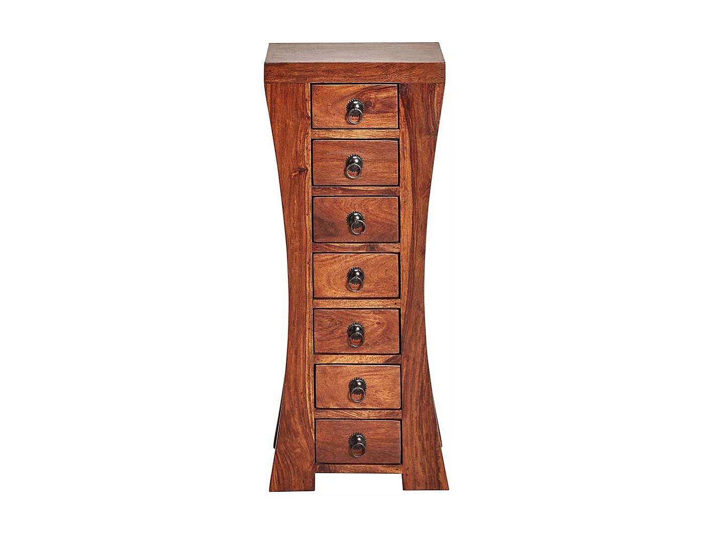 Design Schubladenkommode aus Akazie Massivholz 35 cm breit