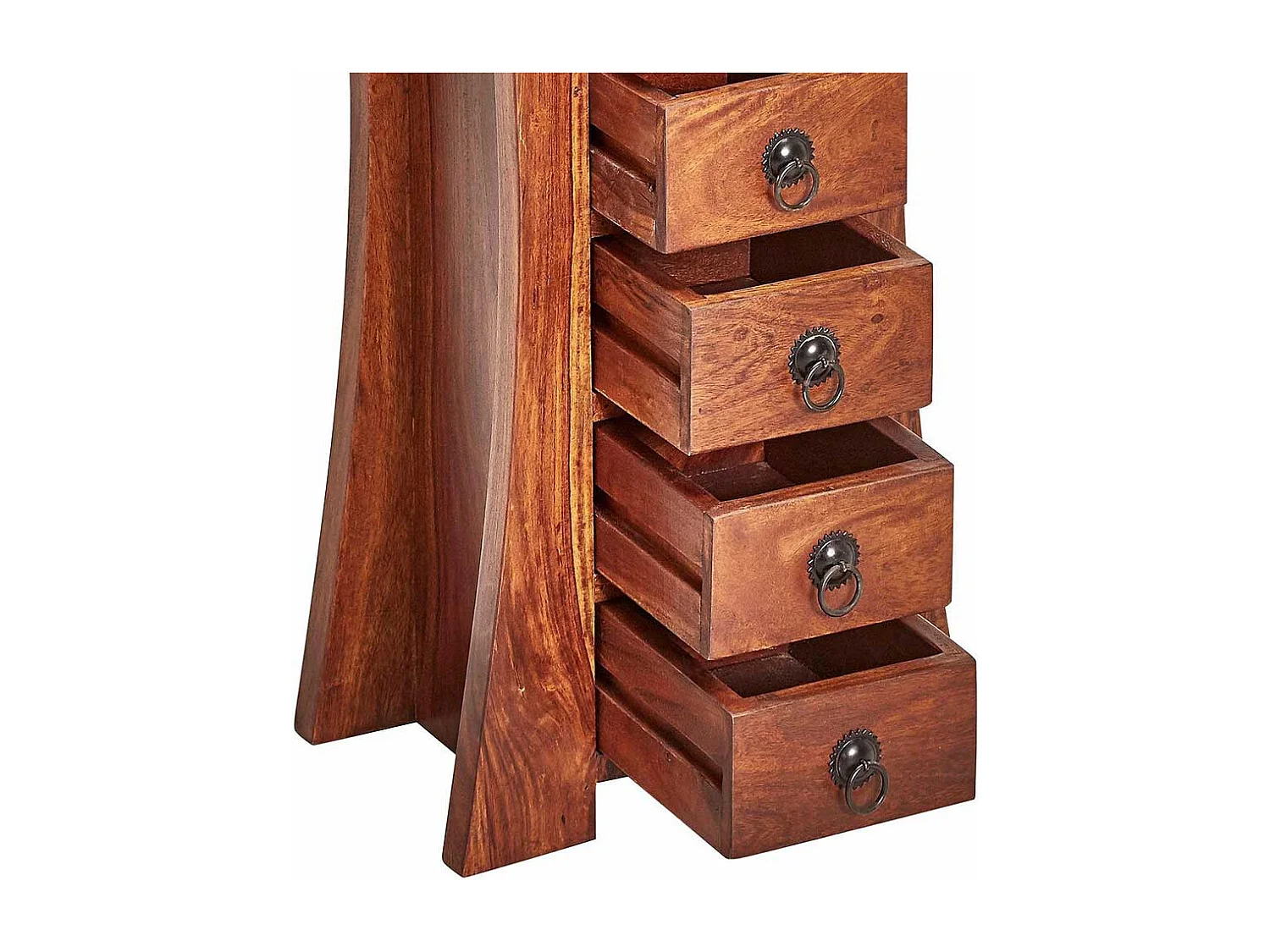 Design Schubladenkommode aus Akazie Massivholz 35 cm breit