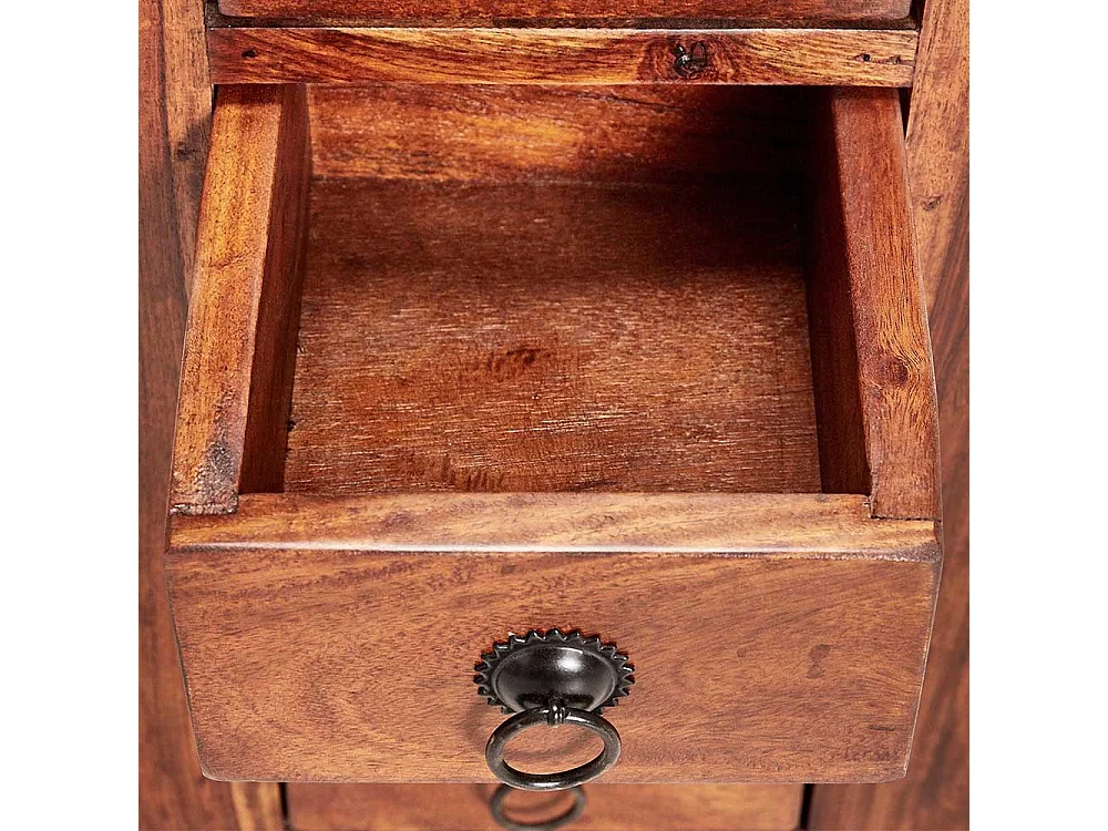 Design Schubladenkommode aus Akazie Massivholz 35 cm breit