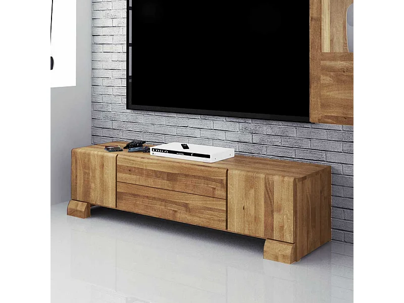 Massivholz Lowboard aus Wildeiche geölt 160 cm