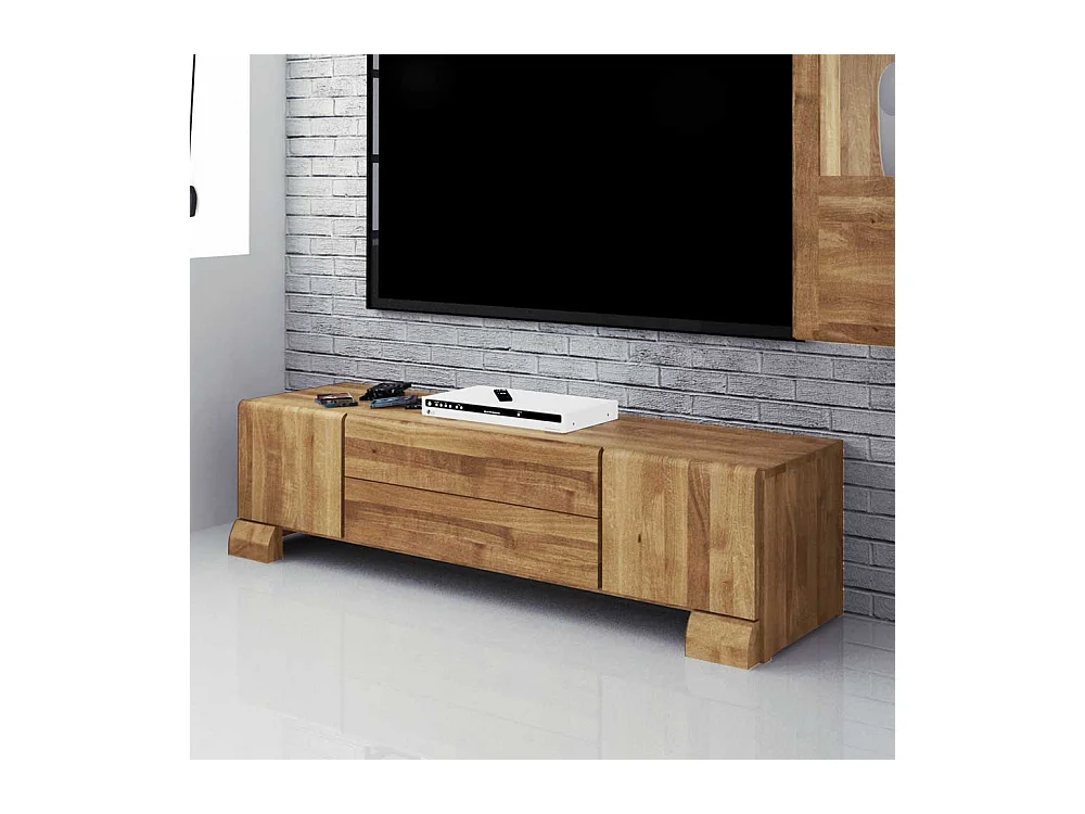 Massivholz Lowboard aus Wildeiche geölt 160 cm