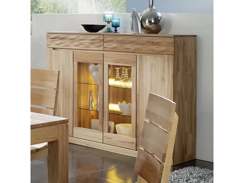 Highboard aus Kernbuche Massivholz Esszimmer