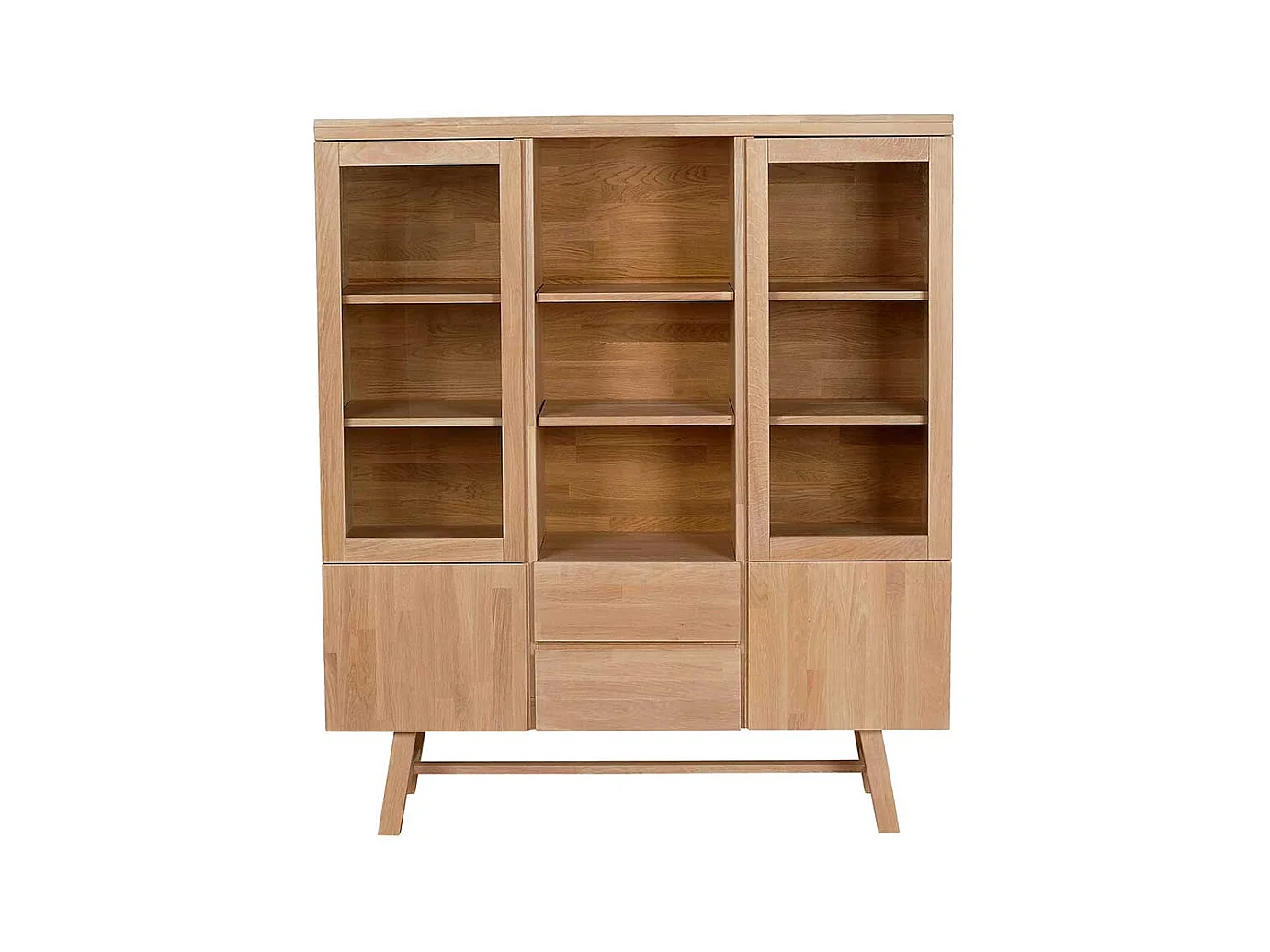 Esszimmer Highboard aus Eiche Massivholz 130 cm breit