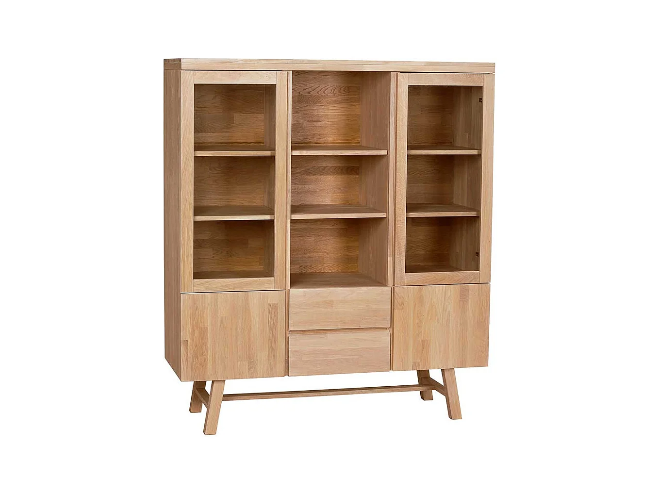 Esszimmer Highboard aus Eiche Massivholz 130 cm breit