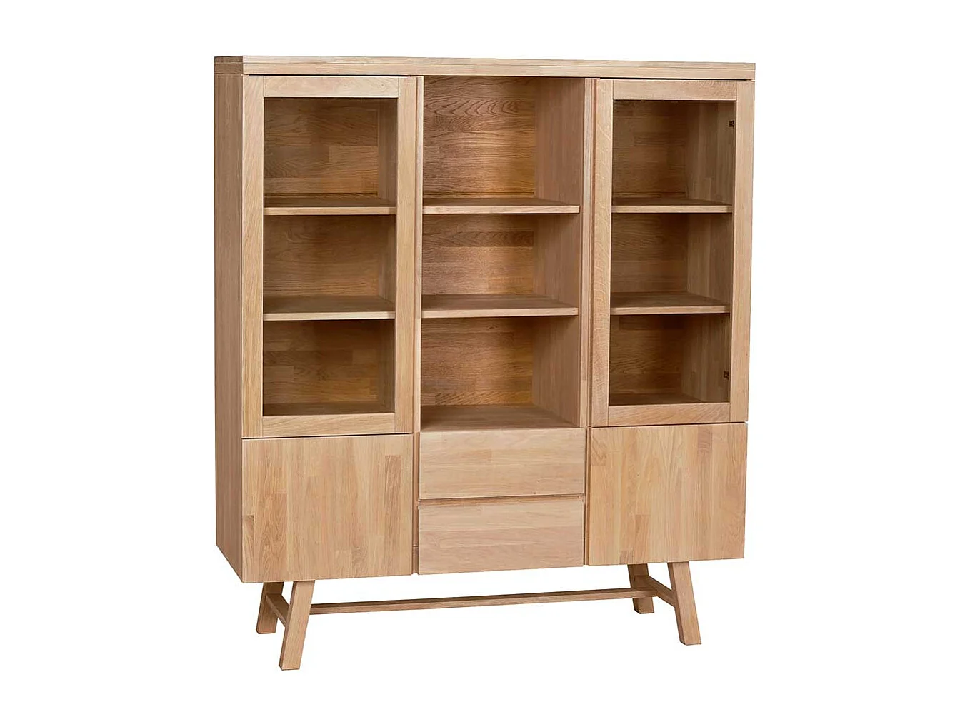 Esszimmer Highboard aus Eiche Massivholz 130 cm breit
