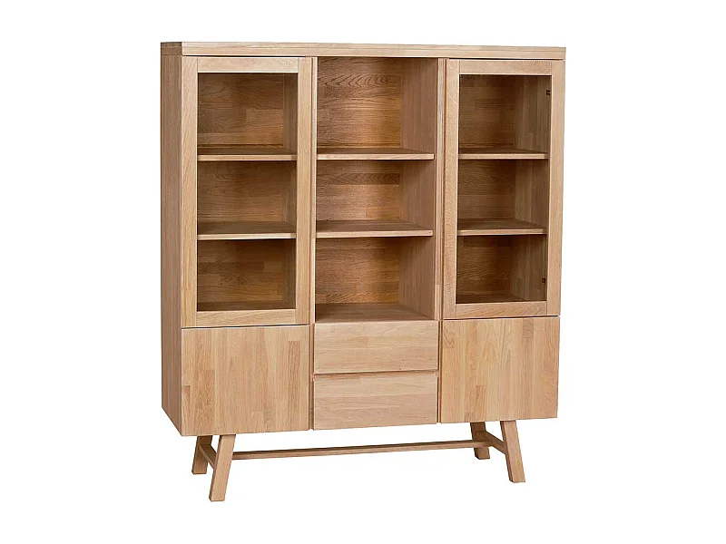 Esszimmer Highboard aus Eiche Massivholz 130 cm breit