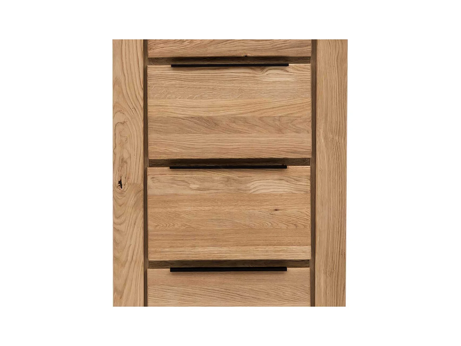 Schubladen Highboard in Eichefarben Metallgriffen