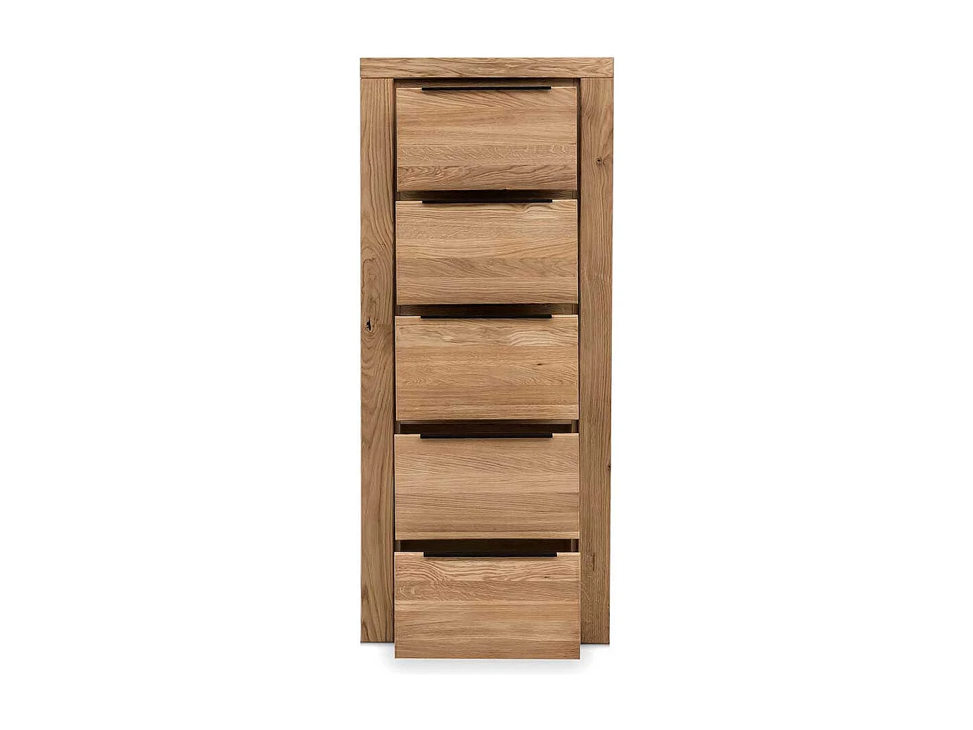 Schubladen Highboard in Eichefarben Metallgriffen