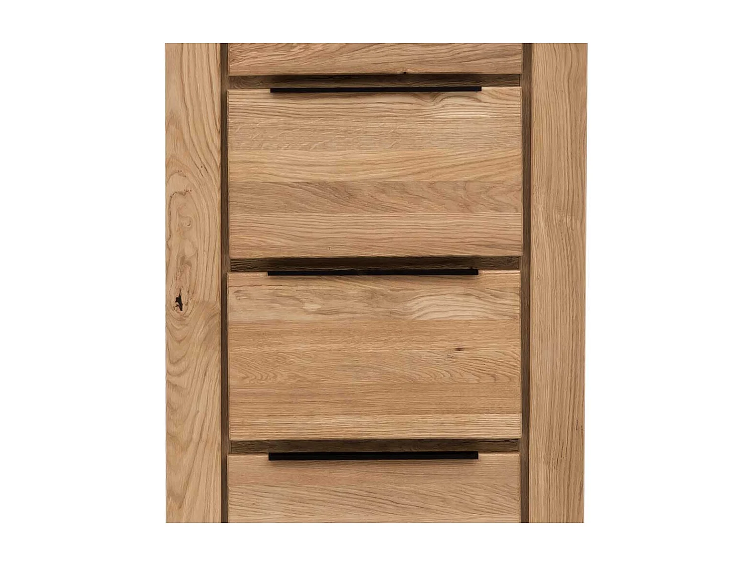 Schubladen Highboard in Eichefarben Metallgriffen