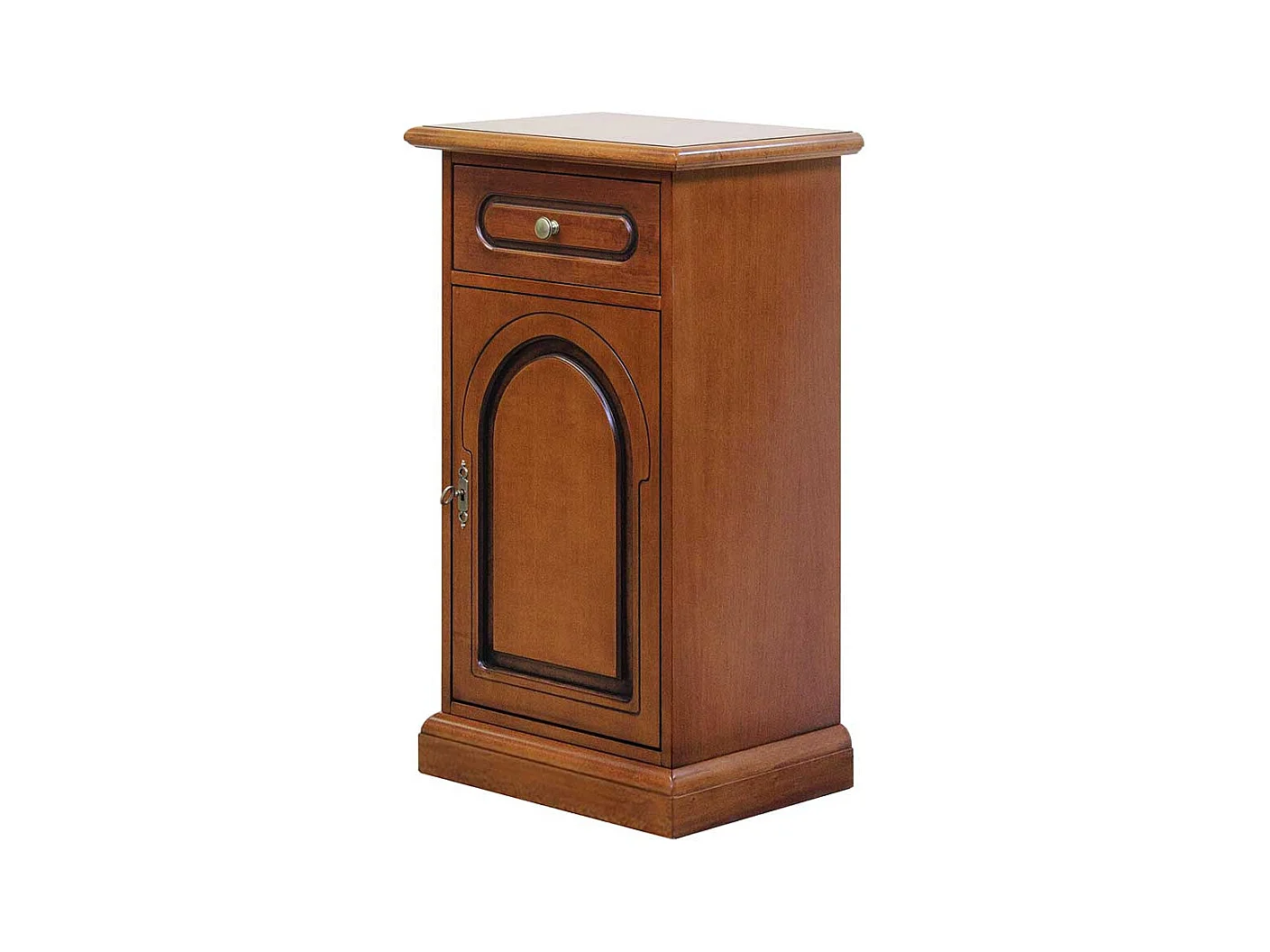 Holzkommode Nussbaumfarben furniert 82 cm hoch