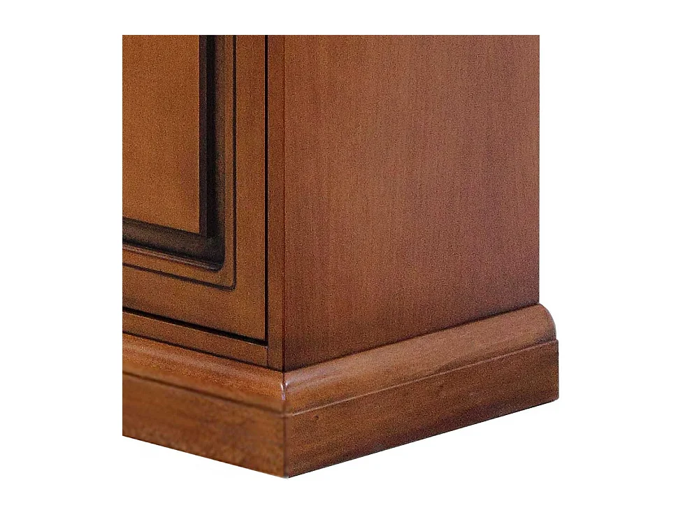 Holzkommode Nussbaumfarben furniert 82 cm hoch