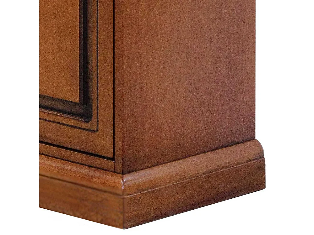 Holzkommode Nussbaumfarben furniert 82 cm hoch