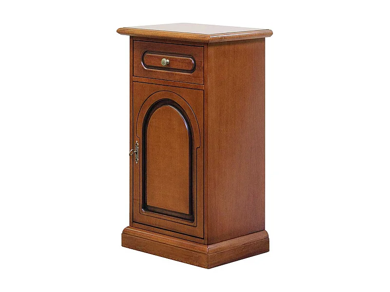 Holzkommode Nussbaumfarben furniert 82 cm hoch