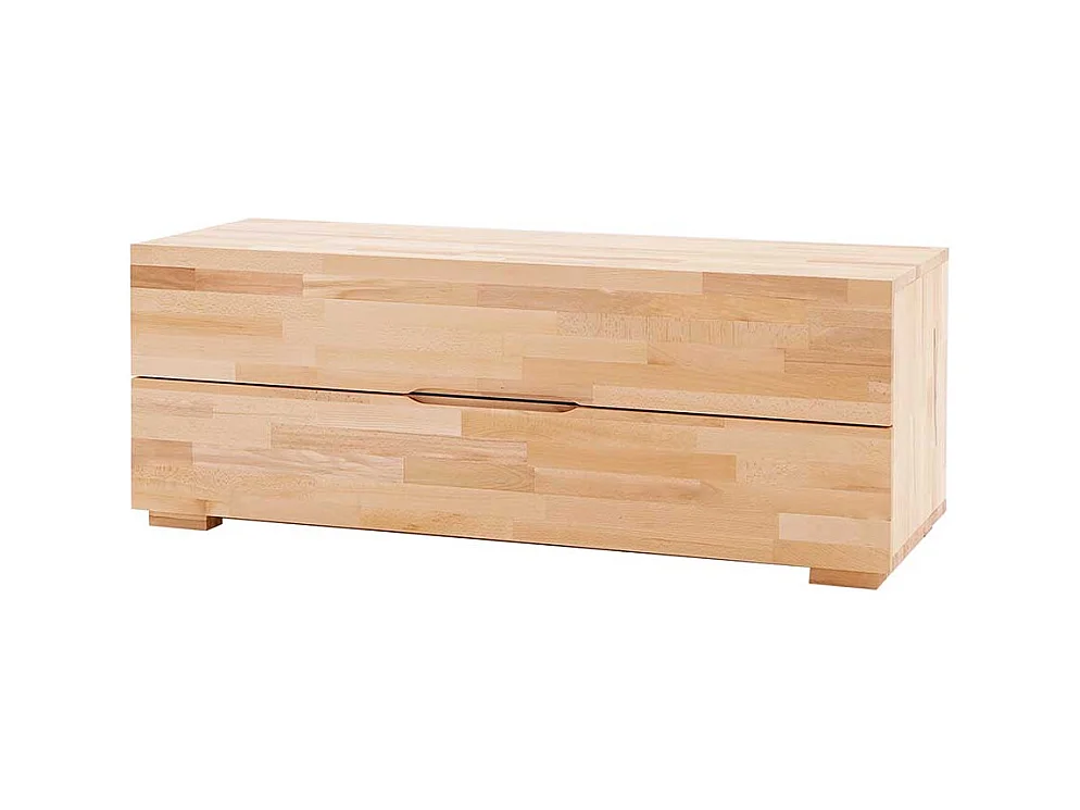 Lowboard aus Buche Massivholz 2 Schubladen