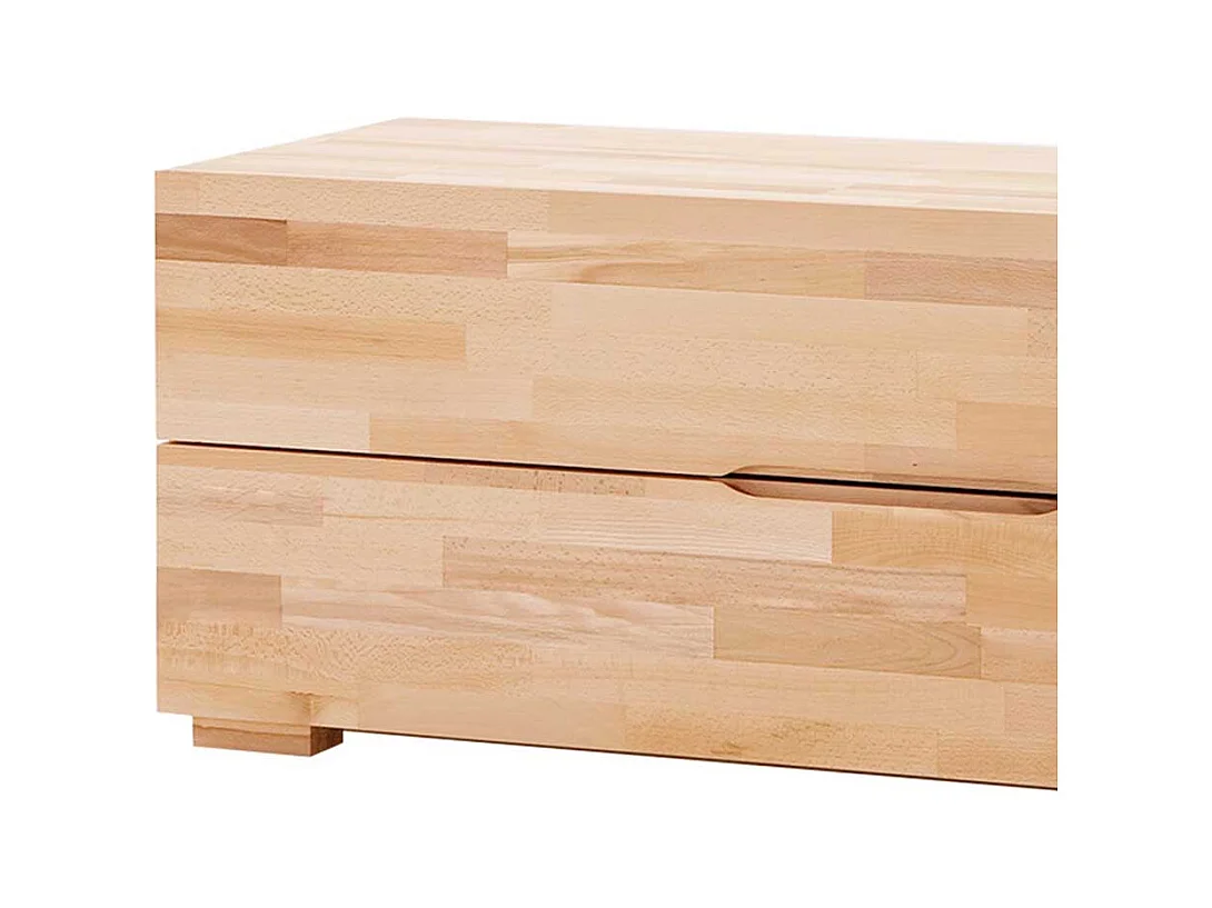 Lowboard aus Buche Massivholz 2 Schubladen