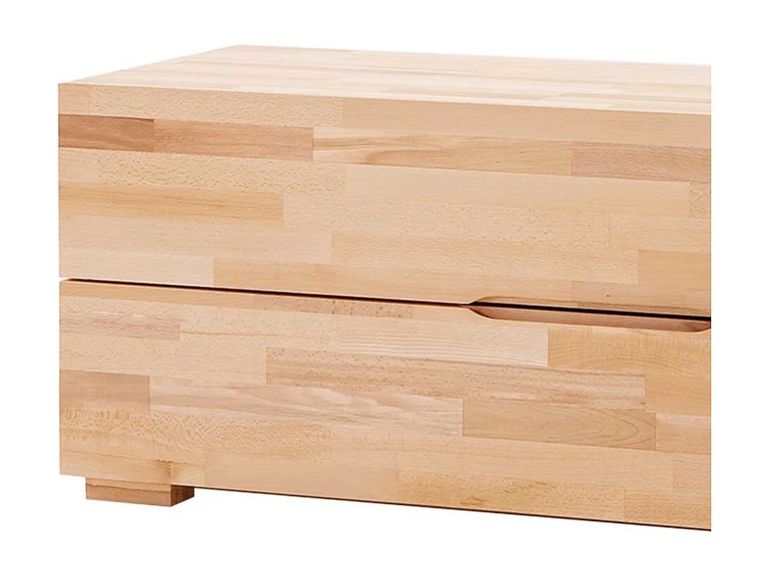 Lowboard aus Buche Massivholz 2 Schubladen