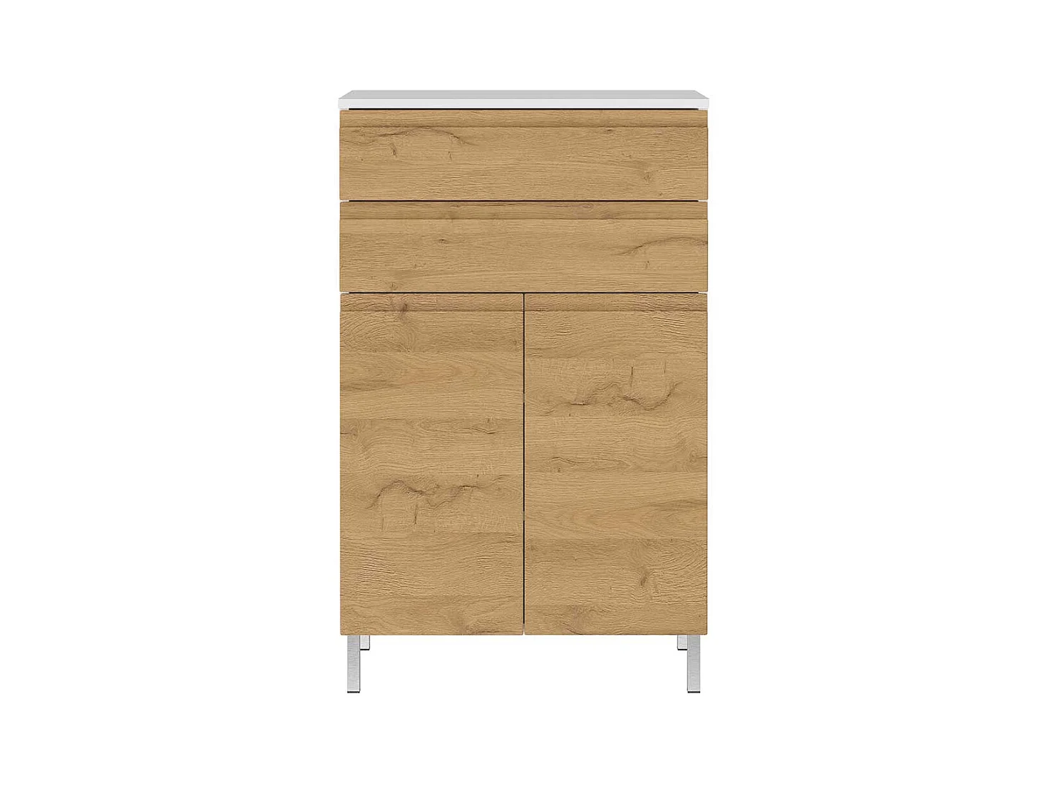 Modernes Highboard Made in Germany Wildeichefarben und Weiß