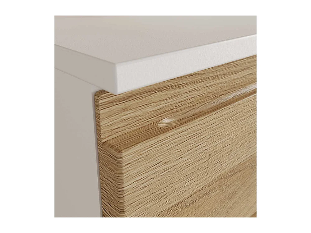 Modernes Highboard Made in Germany Wildeichefarben und Weiß