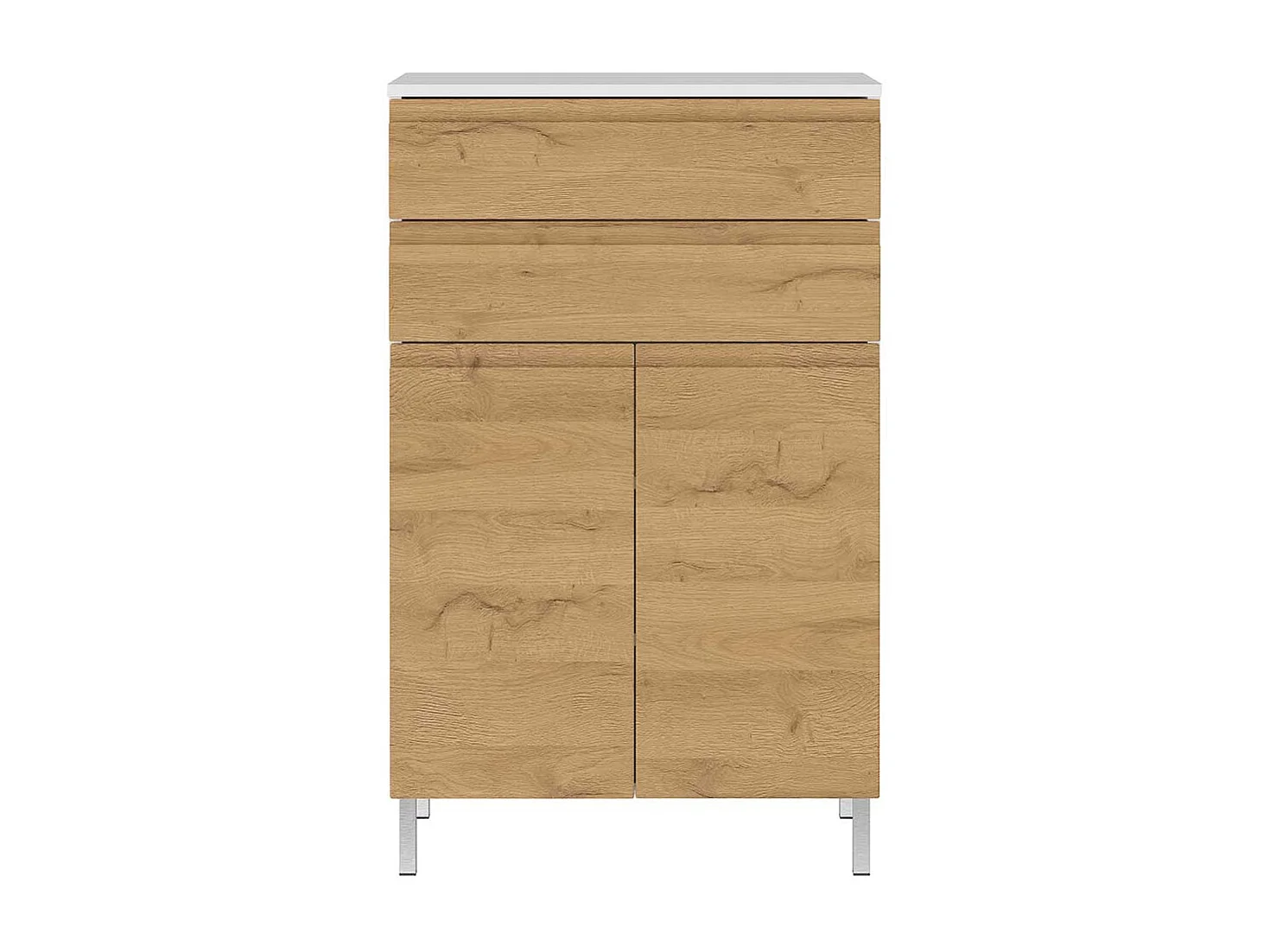 Modernes Highboard Made in Germany Wildeichefarben und Weiß