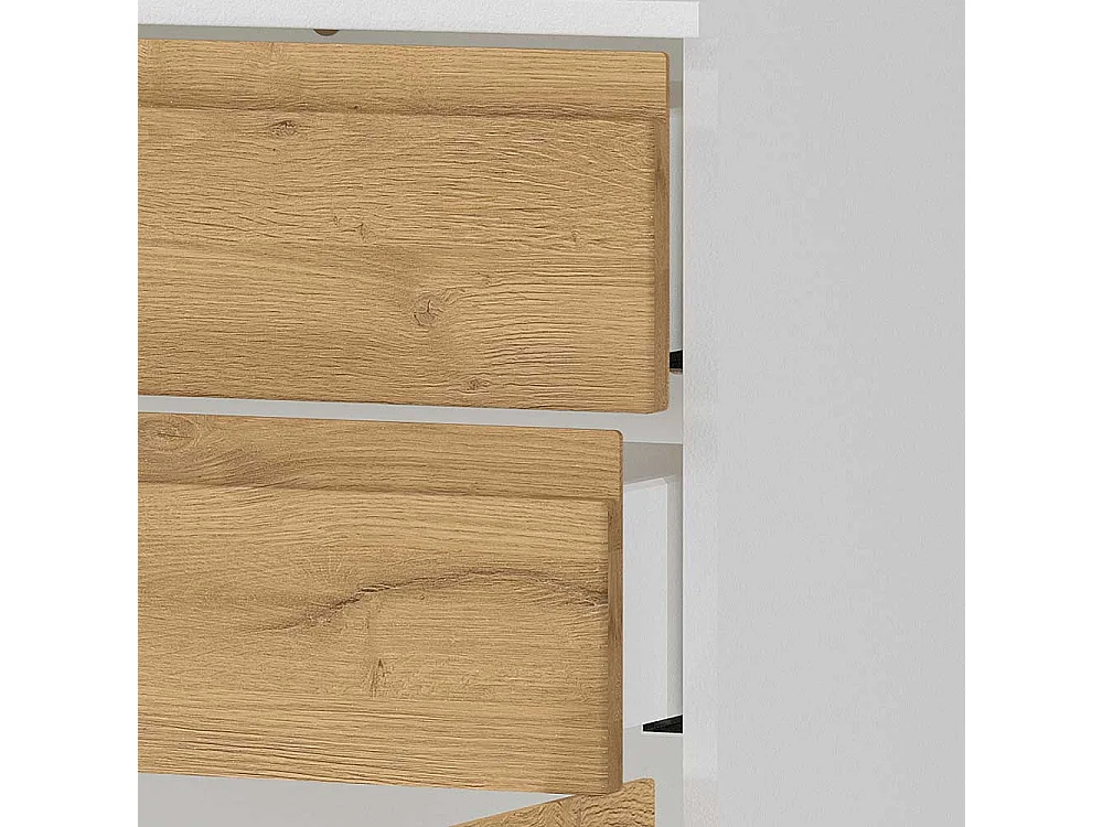 Modernes Highboard Made in Germany Wildeichefarben und Weiß