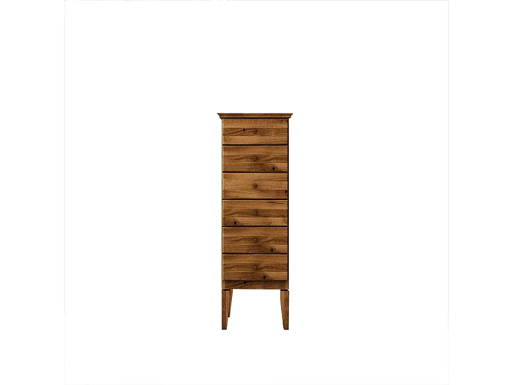 Schubkastenkommode aus Wildeiche Massivholz hoch