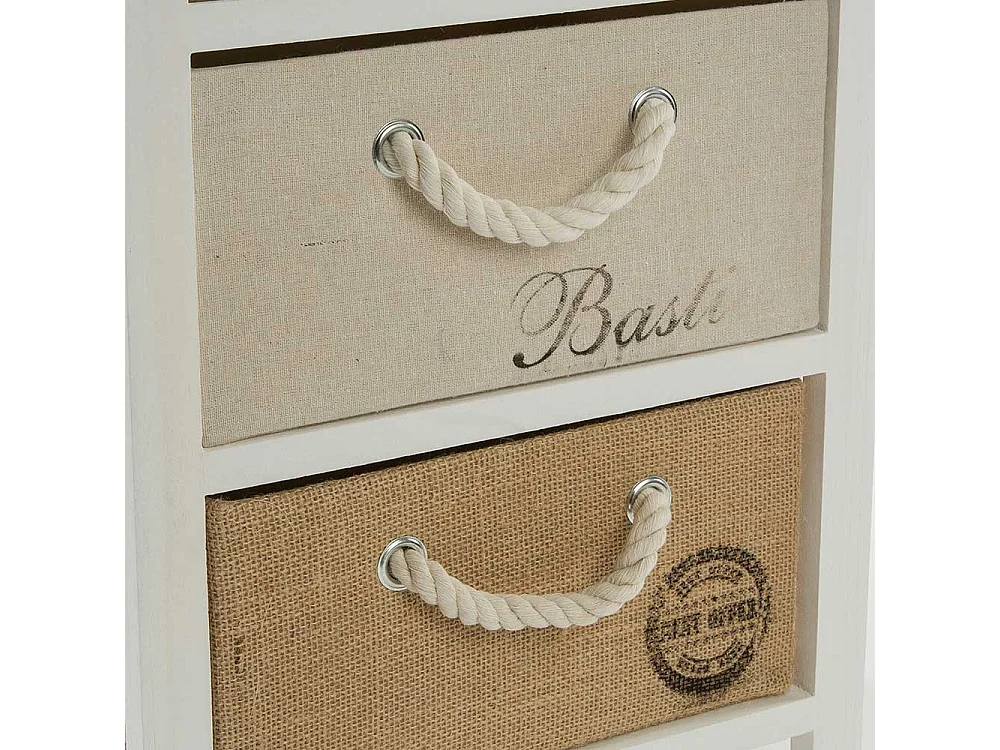 Säulenkommode mit fünf Schubladen Landhausstil