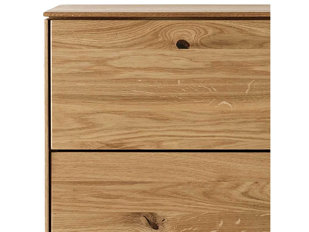 Schubkastenkommode aus Wildeiche Massivholz geölt Push to open Funktion