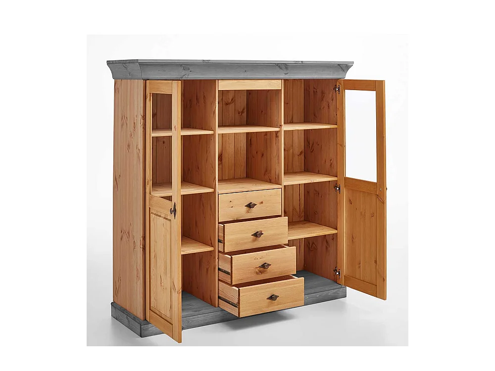 Esszimmer Highboard aus Kiefer teilmassiv 145 cm hoch